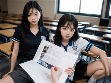 A person studying Japanese
