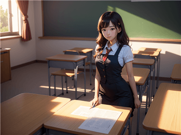 一位正在教课的朝日日语课程的外教