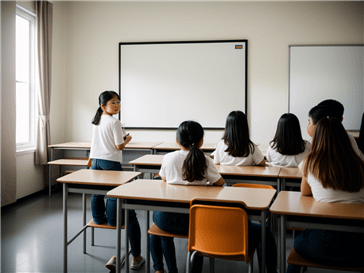 昆明的日语学习者在华通日语学校的学习场景