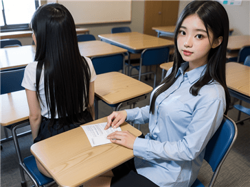 日语培训班的教室照片