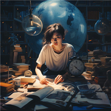一个人正在模仿动画片中的对话