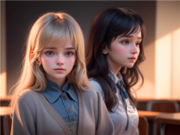 孩子展示日语学习成果