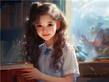 小朋友正在快乐地学习日语