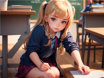 老师正在为学生解答问题