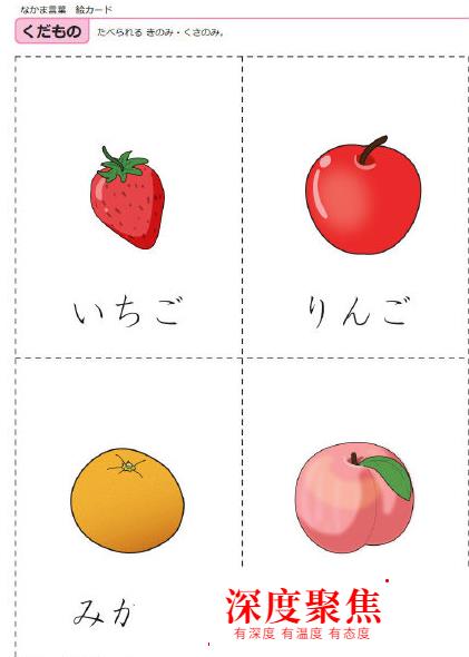 初级日语单词学习——常见水果、蔬菜的日语说法