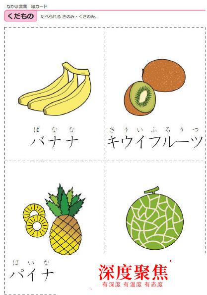 初级日语单词学习——常见水果、蔬菜的日语说法